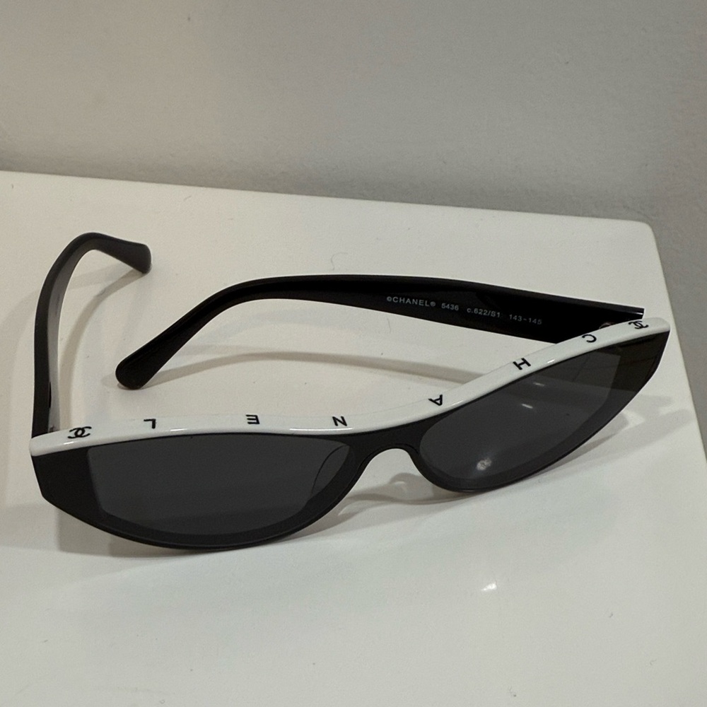 Black and White Logo Sunglasses